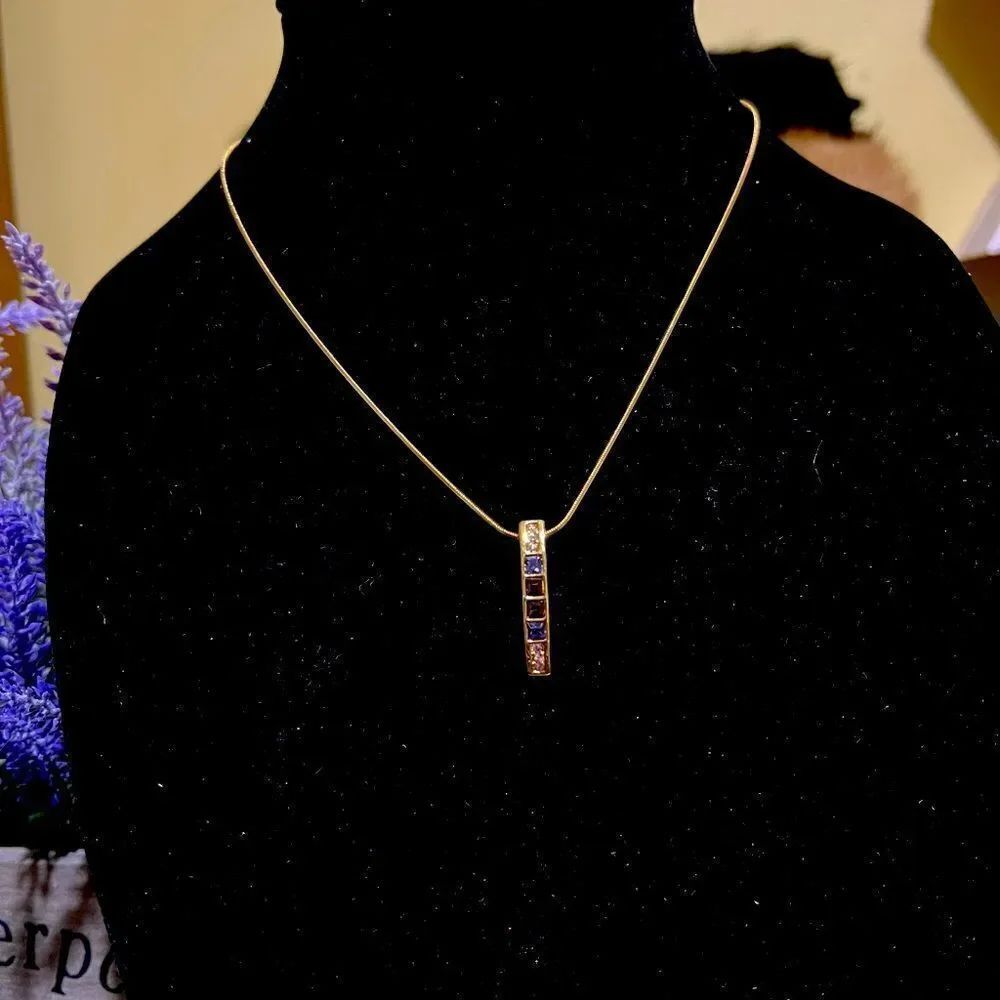 LIA SOPHIA Gorgeous collectible and vintage gold tone with zirconia necklace